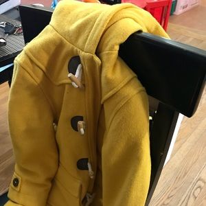 Mini Boden Girl’s Wool Duffel Coat in Yellow EUC